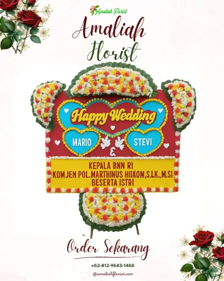 Papan Bunga Pernikahan Parijatah Wetan